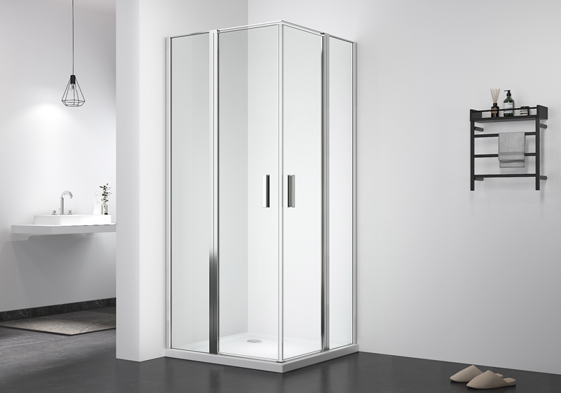 PV 1902 6mm bening 4 pcs kaca pivot persegi plus shower enclosure