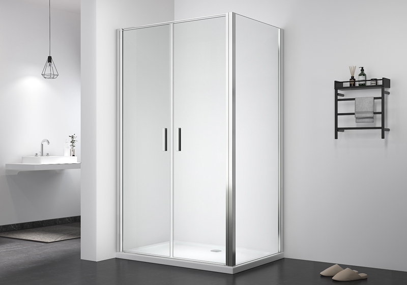 Pivot kaca 2 pintu PV 1904 6mm plus penutup shower+panel samping