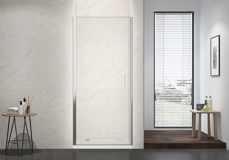 EX-210 6mm kaca krom selesai pintu kamar mandi klasik pivot