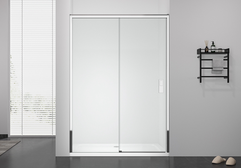 EX-807 8mm kaca lurus geser penutup shower penutup lembut