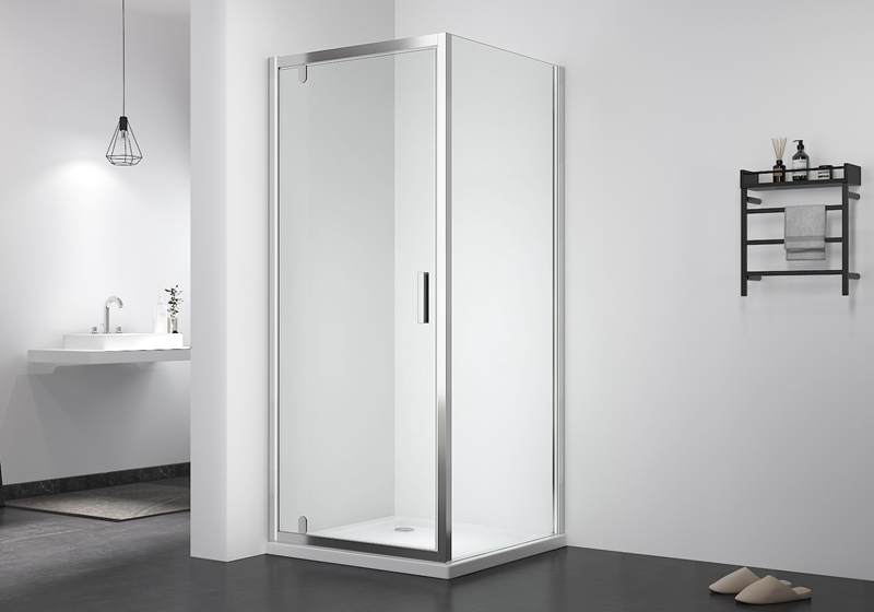 PV 306+PV 01 6mm engsel kaca yang mudah dibersihkan pintu kamar mandi klasik+panel samping